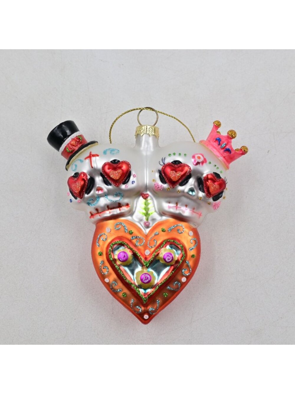 Macy's Holidayโ Lane Day Of The Dead Skull Heart Christmas Halloween Ornament